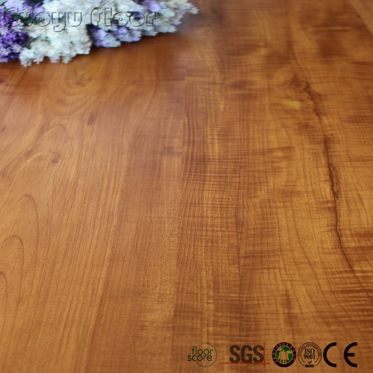 UV Coating Embossed Surface Click Lock Vinyl Plank Flooring