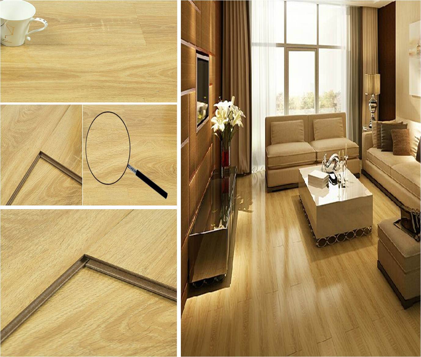 China Manufacture Light Color Laminate/Laminated Flooring