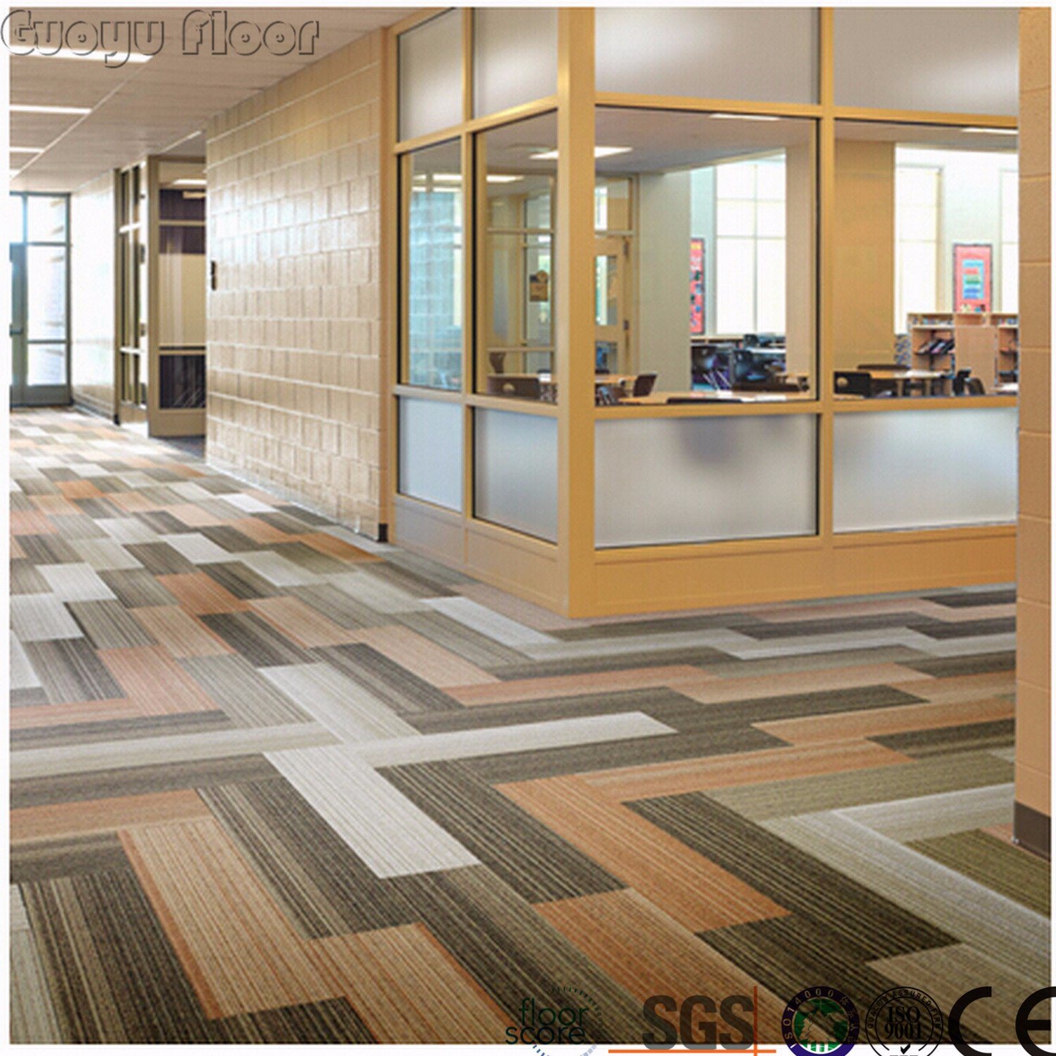 Carpet Sound-Absorbing Loose Lay Vinyl Plank Flooring