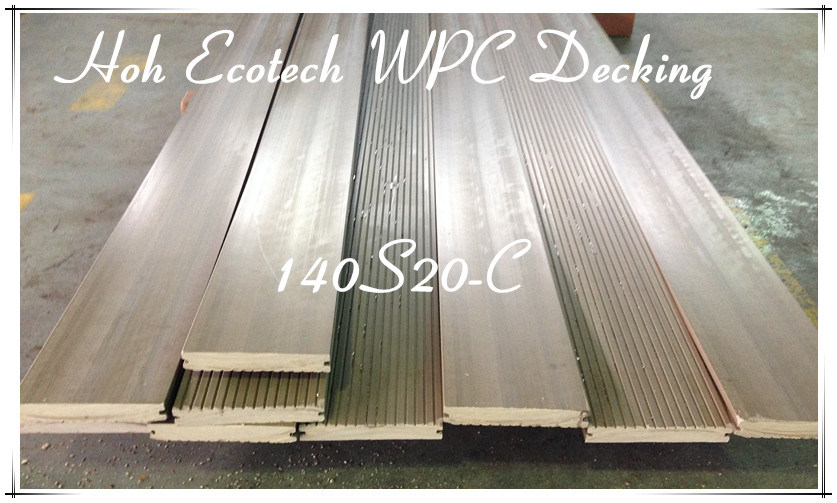 Grooved Wood Board External Anti-Split WPC Decking Embossing Timber Floor