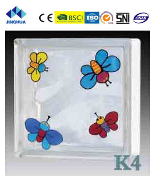 Jinghua High Quality Artistic K-4 Painting Glass Block/Brick