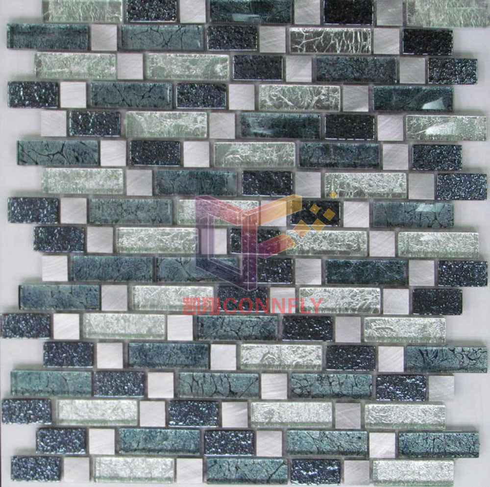 Gold Leaf Mix Metal and Crystal Mosaic (GF254)