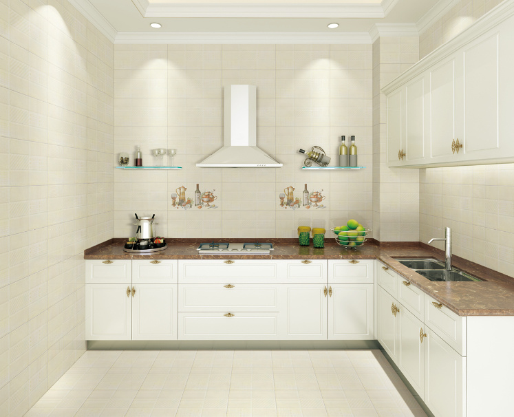 Building Material Light Color Glazed Ceramic Tile for Interior Wall