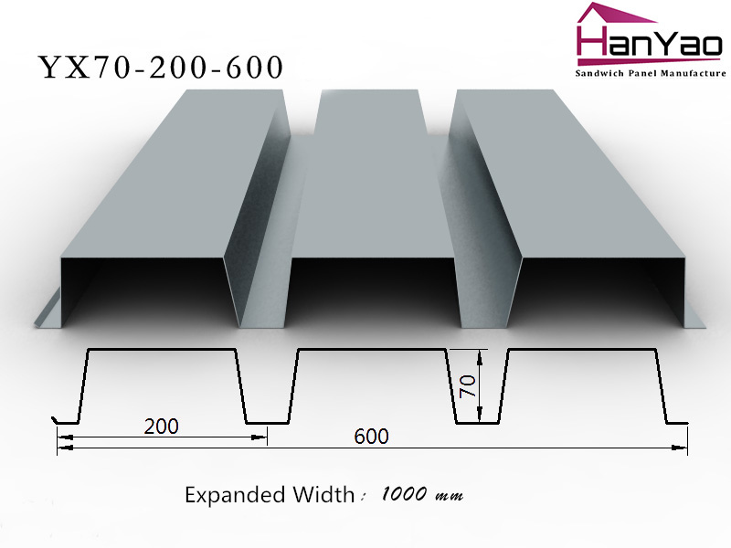 New Steel Roof Tile Roofing Sheet Yx70-200-600