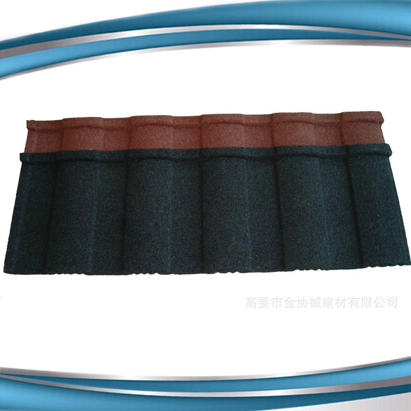 Charcoal Black Stone Coated Metal Roofing Tile