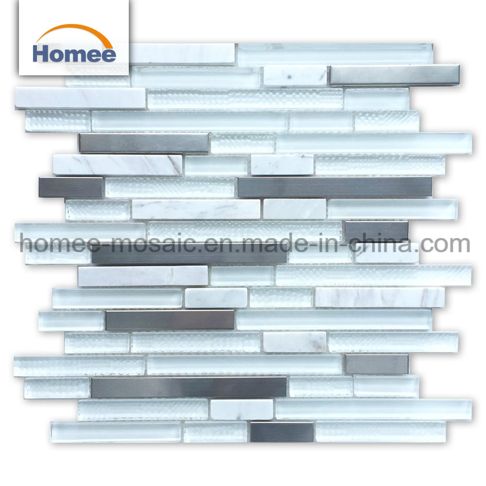 Wholesale Factory Metallic Glass and Stone Mosaic