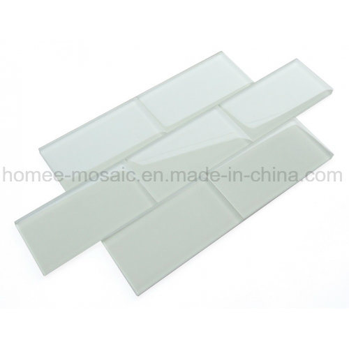 Hot Sale Stocked Item! ! Glass Subway Mosaic Tile Bathroom Glass Wall Tile Design