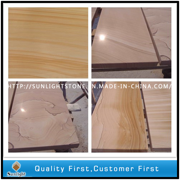 Chinese Natural Yellow Wood Vein Stone Sandstone