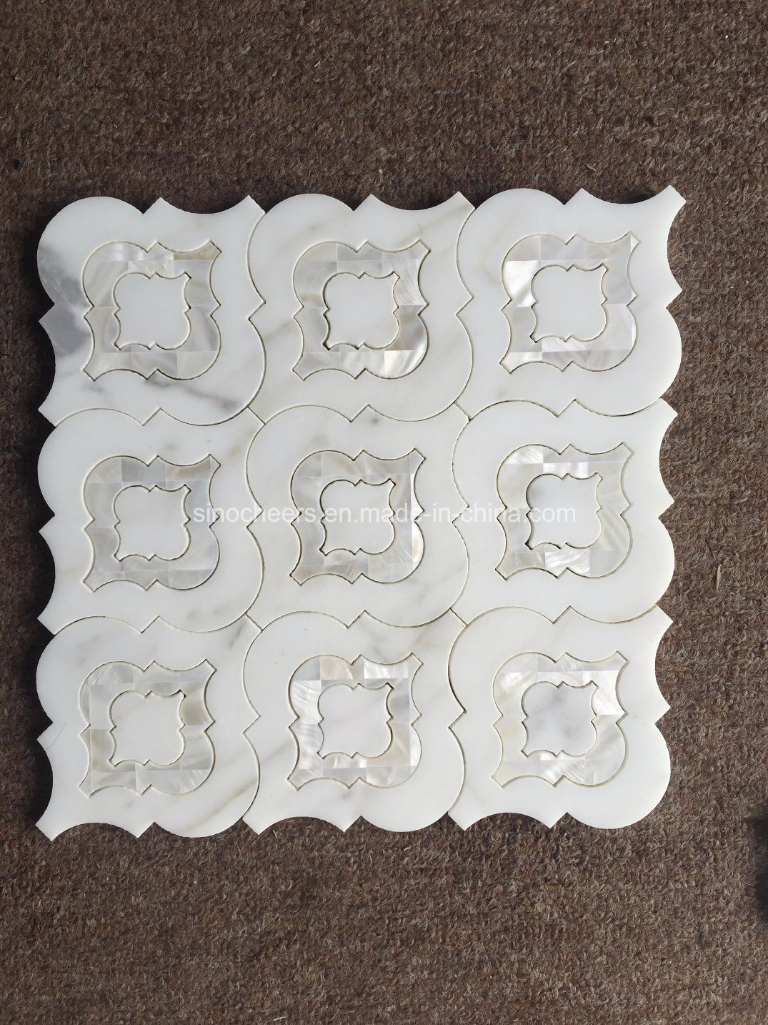 White Marble Design Stone Mosaic Tiles