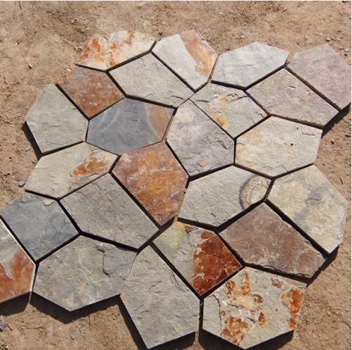 Natural Multicolor Slate Flagstone Pattern (SMC-R045)