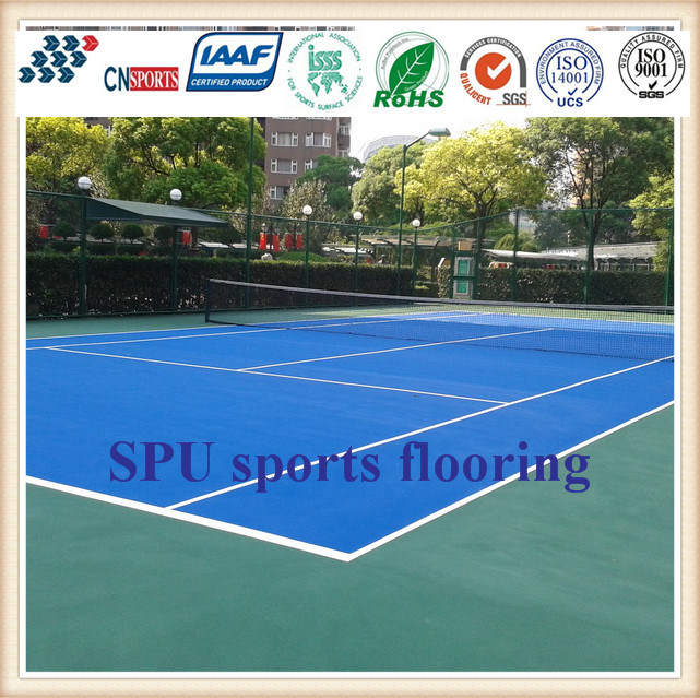 Professional Antislip Colorful Indoor Spu Tennis Sports Flooring