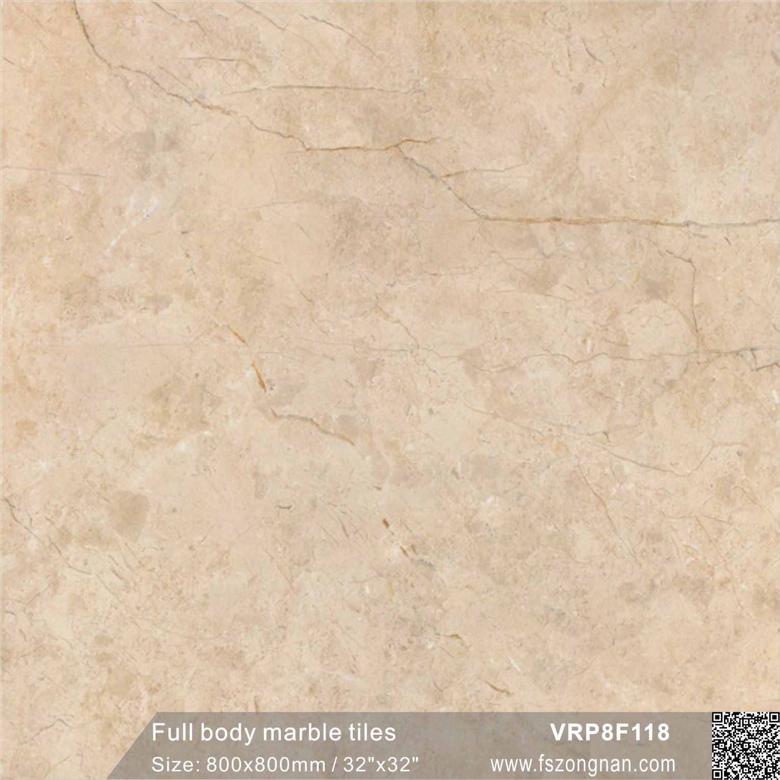 Full Body Marble Glazed Floor Tile Made in China (VRP8F118, 800X800mm/32''x32'')