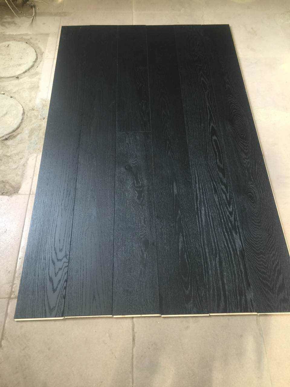 Dark Color Oak Wide Plank Wood Flooring