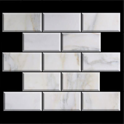 Calacatta Gold 3X6 Inch Subway Mosaic Tile