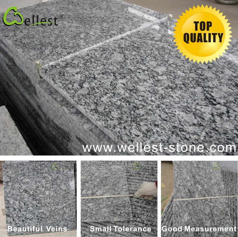 G418 Sea Wave White Granite, Flower Wave White Granite, Spray White Grantie