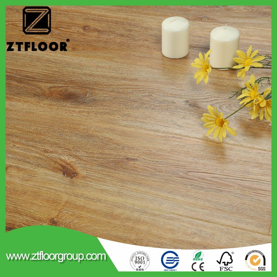 Waxed Top Quality HDF Unilin HDF Wood Parquet Wood Laminated Flooring