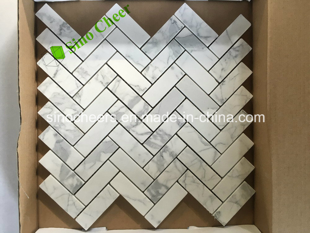 Cheap Price Italy Marble Arabescato Calacatta White Marble Mosaic