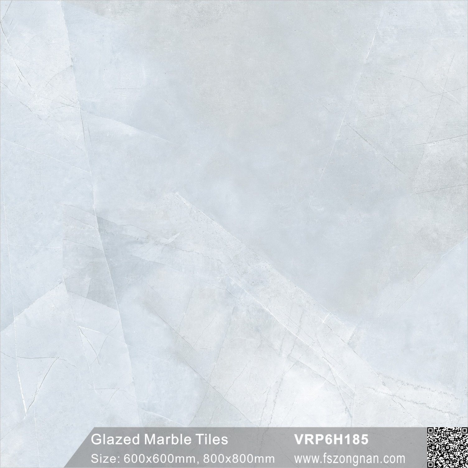 Gray Color Glazed Marble Polished Porcelain Floor Tile (VRP6H185D)