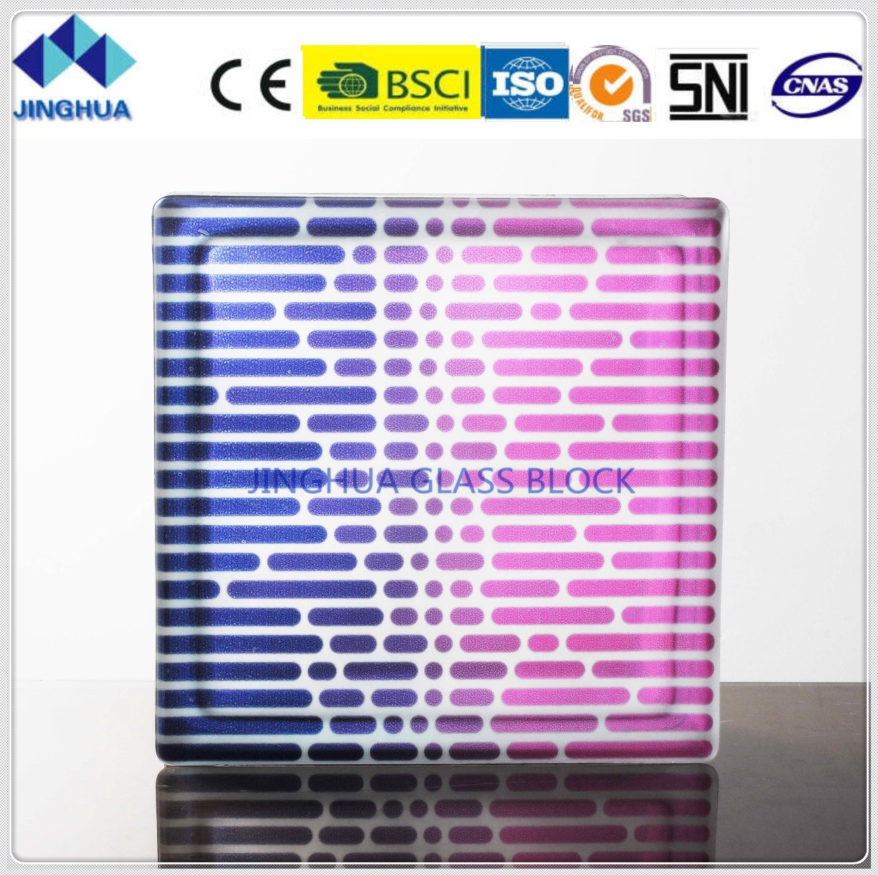 Jinghua High Quality Artistic P-16 Painting Glass Block/Brick