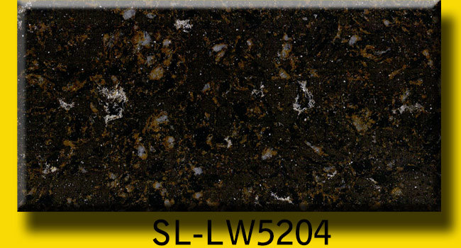 Black Multi Color Quartz Slab