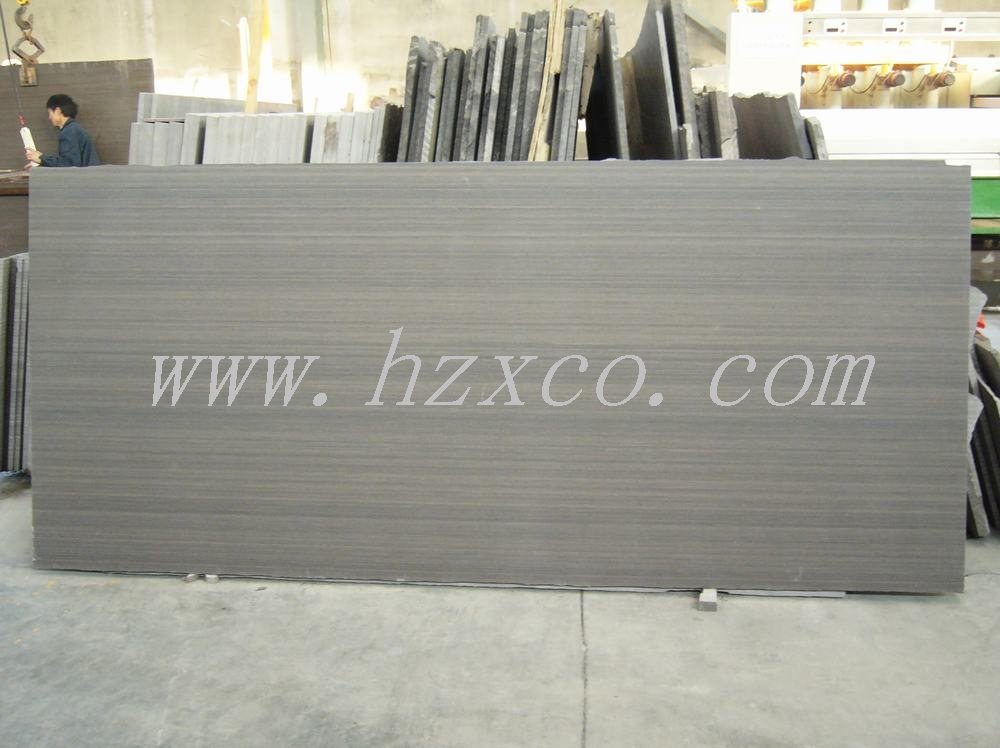 Honed Dark Brown Wenge Sandstone Tiles, Slab