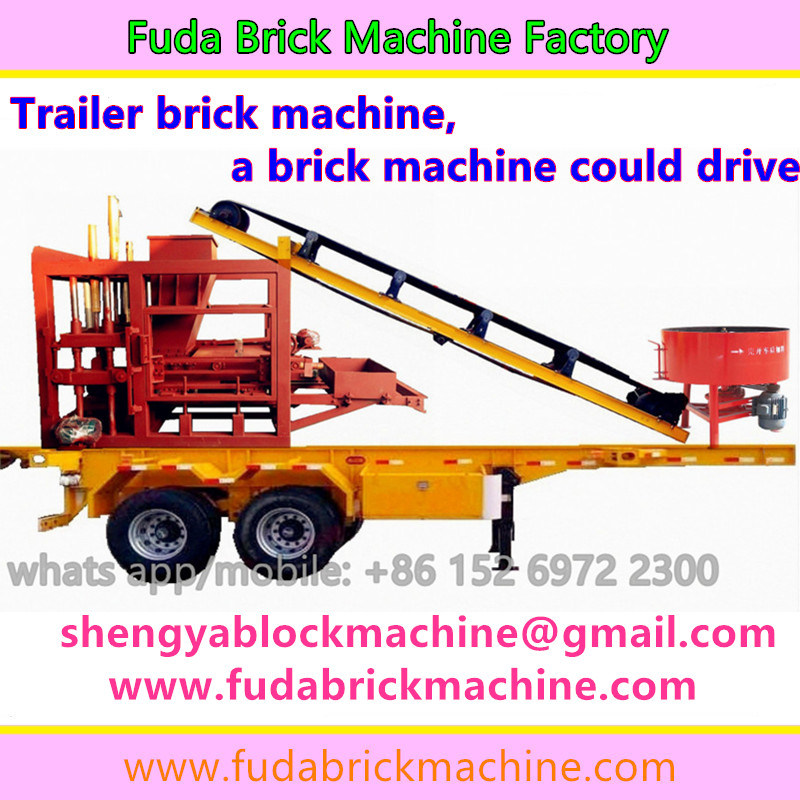 New Design Brick Machine Combined with Semi Trailer