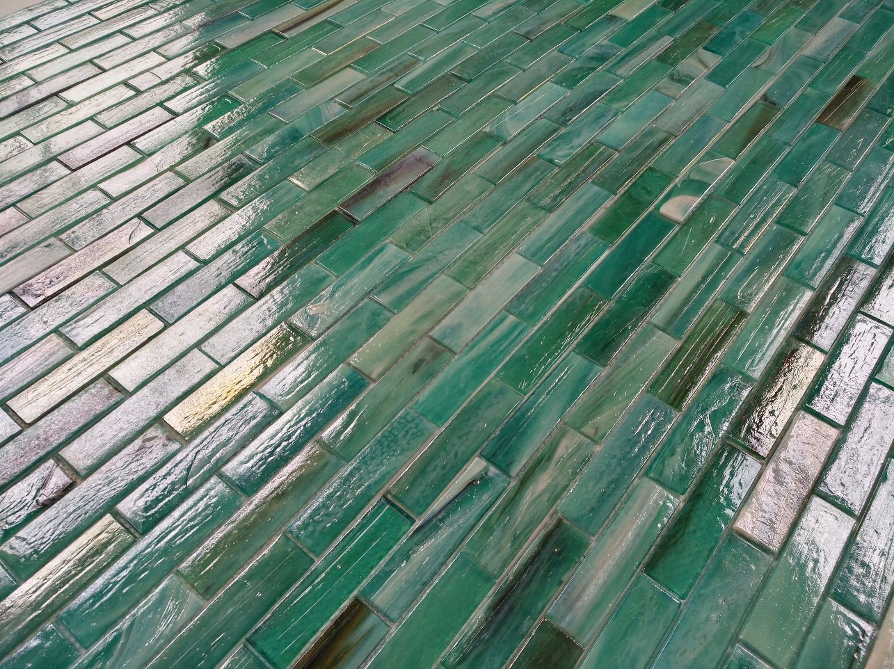 Linear Stained Art Glass Mosaic Tile for Home Decoration