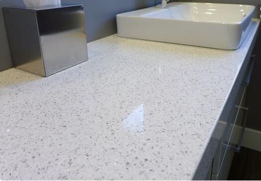 Sparkle White Quartz Stone Countertop