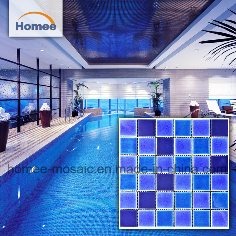 Hot Selling Waterproof Blue Floor Tile Swimming Pool Tile Mosaic