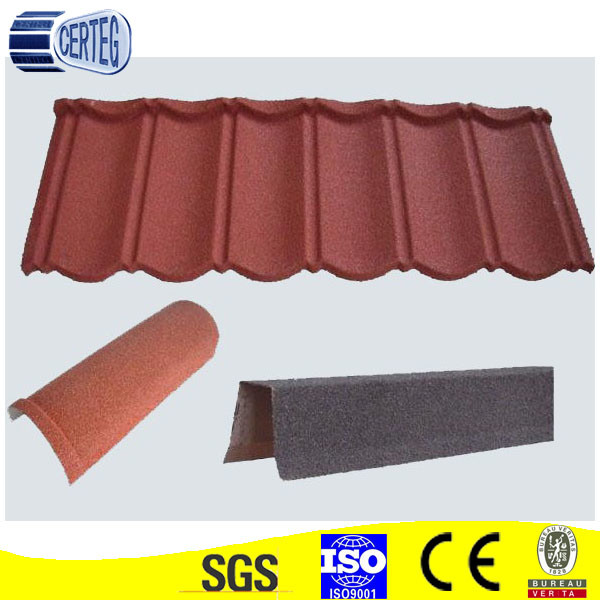 Color Stone Coated Metal Roof Tiles/Laminated/double layers