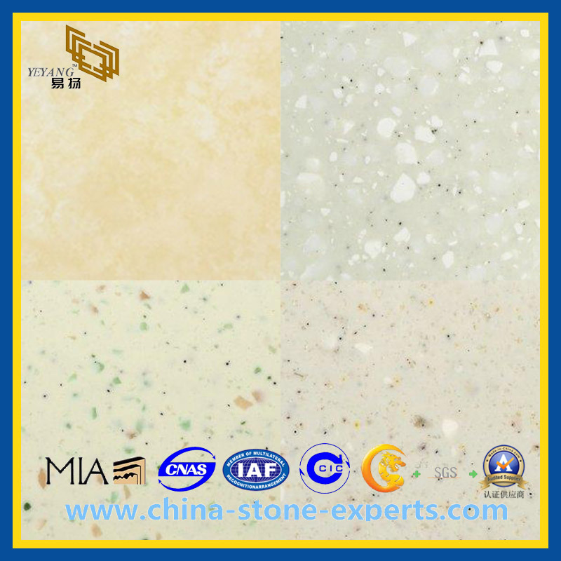 White / Grey/ Yellow Caesar Quartz Stone for Countertops