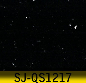 China Artificial Black Galaxy Quartz Stone Slab