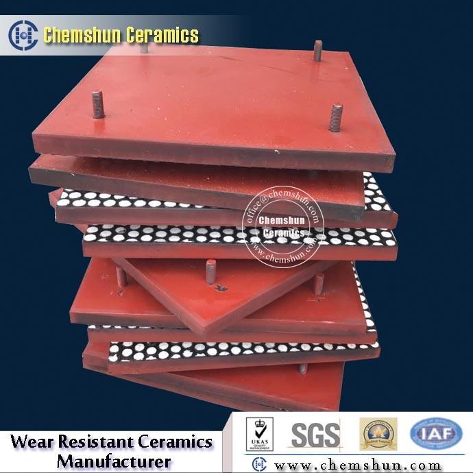 Rubber Backed Ceramic Wear Tile Liner with High Abrasion Resistance