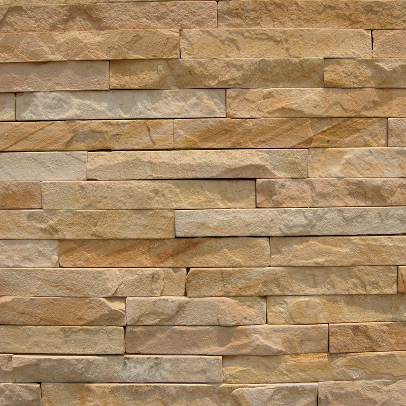 China Yellow Wood Sandstone Culture Stone Mushroom Tiles