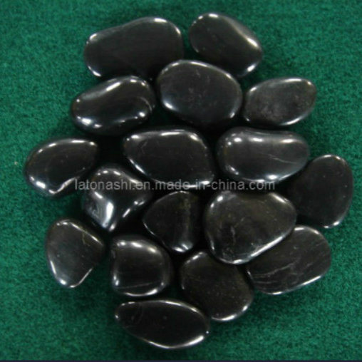 Superfine Polished Black Pebble for Landscaping