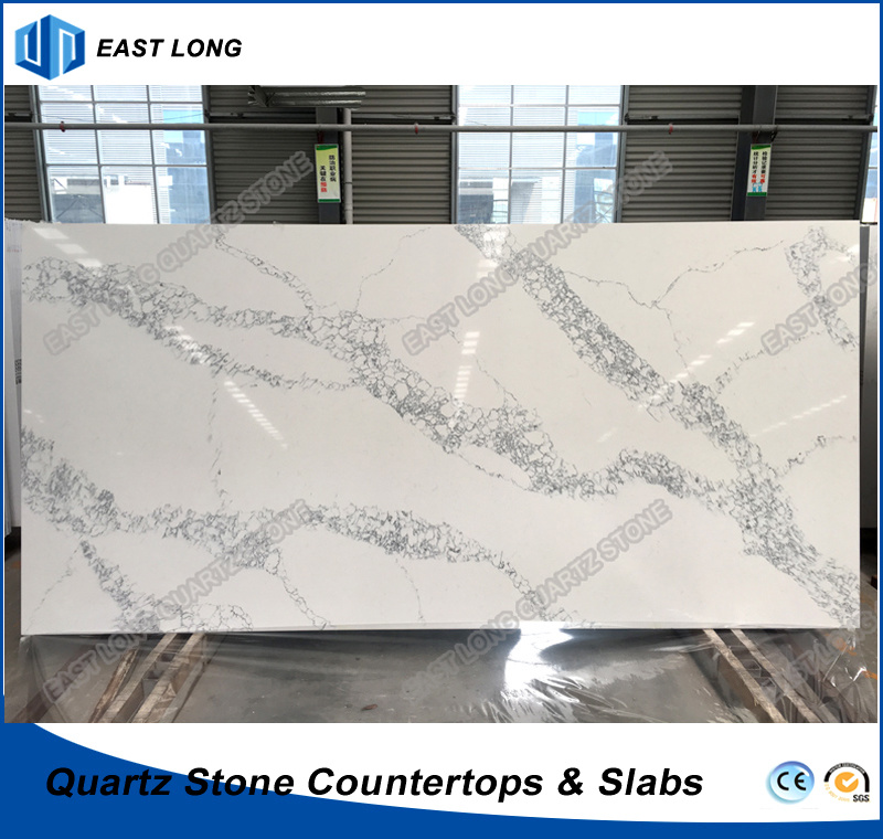 Engineered Quartz Stone for Building Materials with SGS & Ce Certificates (Calacatta)