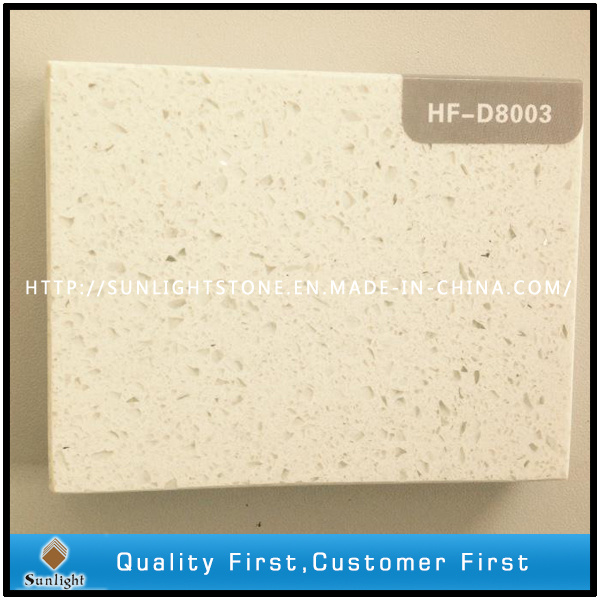 Artificial White Quartz Stone with Mirror Sparkles