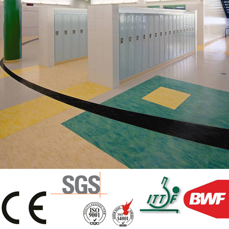 Anti-Slip Locker Room PVC Commercial Vinyl Flooring Kelly Dense Bottom-2mm