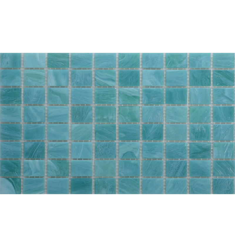 Wholesale Exterior Tile Green Blue Glass Mosaic Tiles