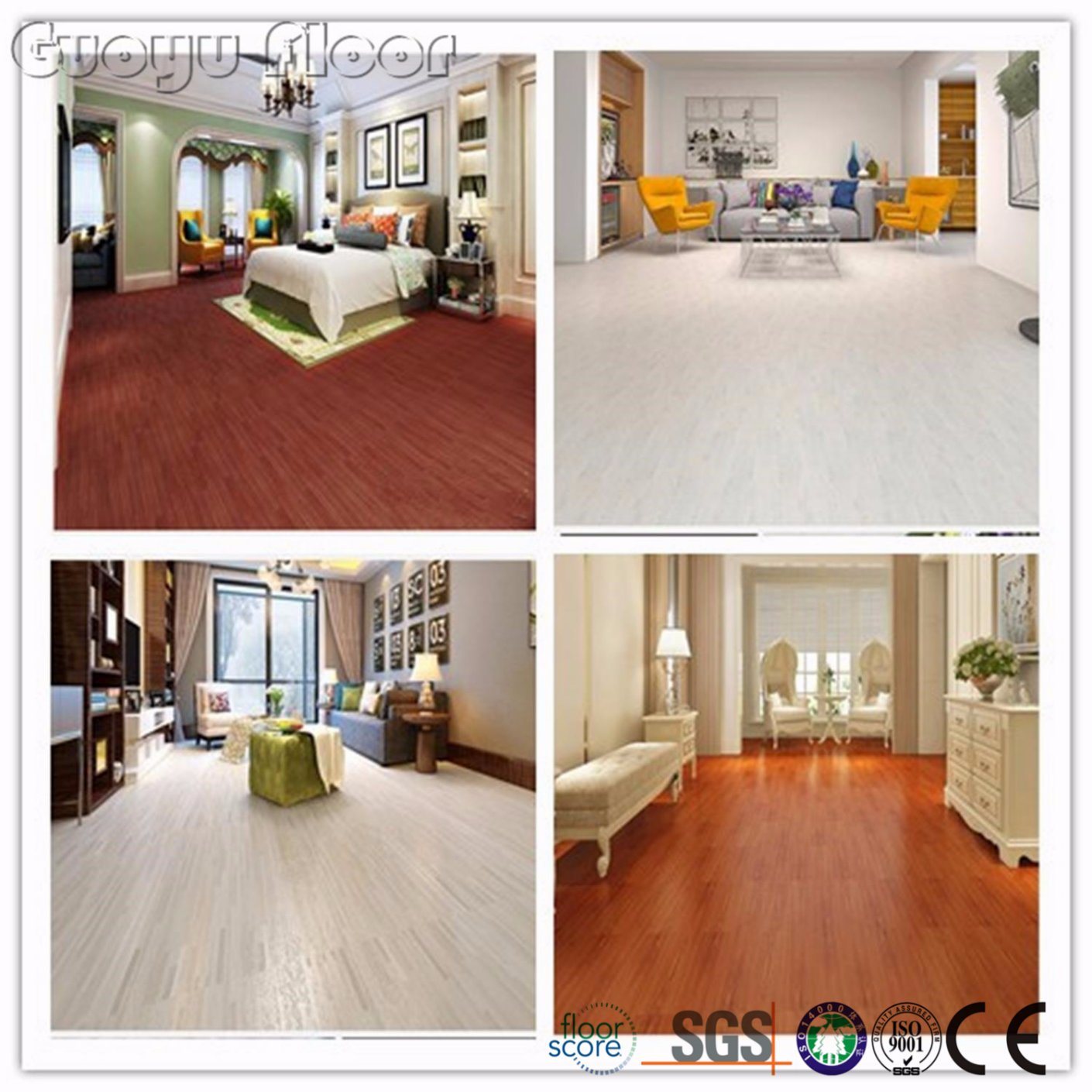 Commercial Cheap Wood Self Stick Vinyl Floor Tiles