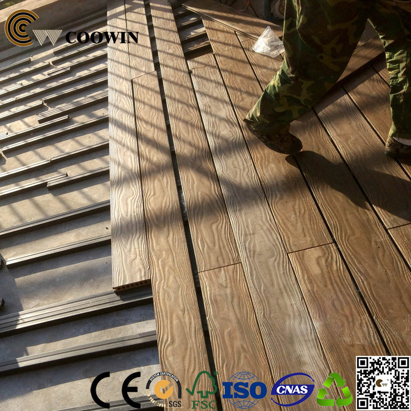 Recyclable 3D Embossing Wood Plastic Composite WPC Decking Floor