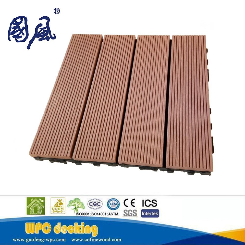 Garden Decoration Interlocking WPC Composite Deck DIY Tiles