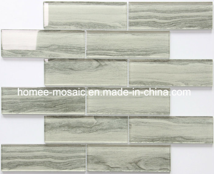 Strip Inkjet Printing Grey Strip Mosaic Tile for Swimming Pool