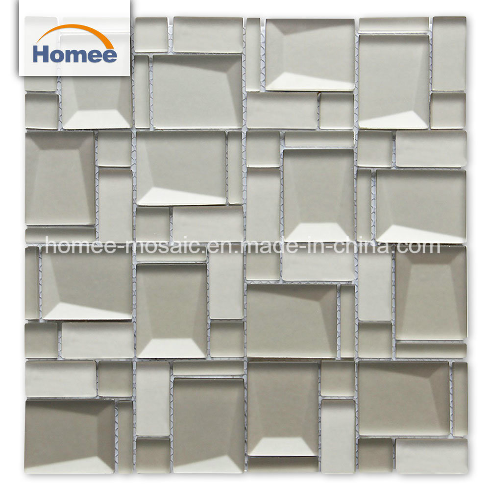 Crystal Mirror Wall Mosaic Iridescent Kitchen Crystal Glass Subway Tile