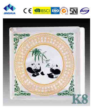 Jinghua High Quality Artistic K-8 Painting Glass Block/Brick