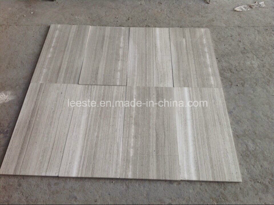 Good Quality Chinese Natural Timber White Marble Tile for Flooring and Wall Cladding