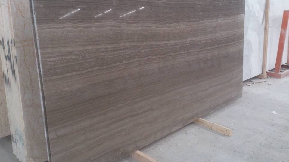 Coffee Wooden Vein Marble Slab Tile