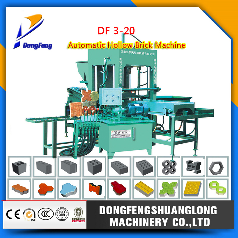 Df3-20 Concrete Interlocking Paving Block Machine / Electric Brick Making Machine