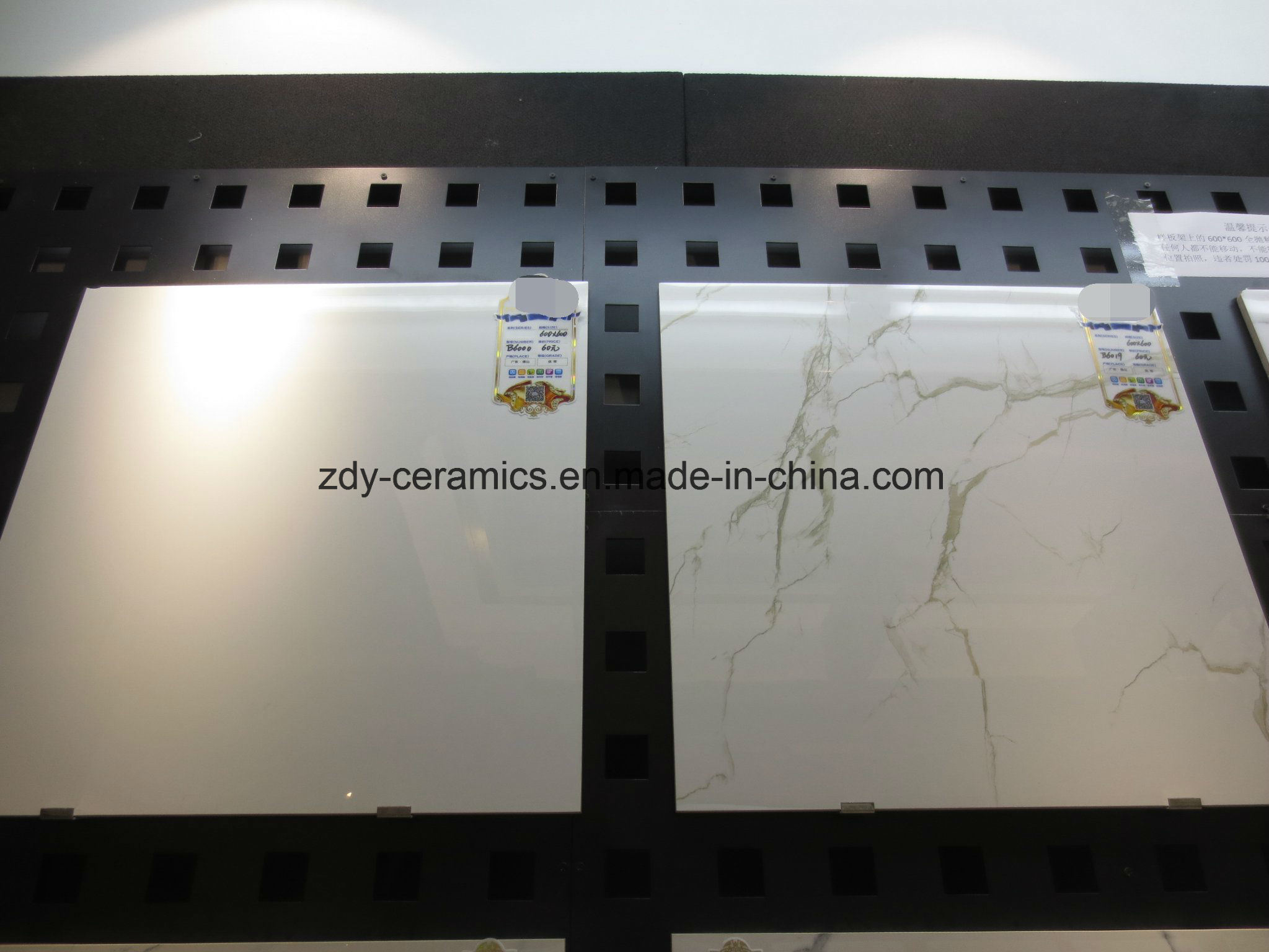 Building Material Foshan Karara White Full Polished Glazed Porcelain Stone Rustic Flooring Marble Wall Ceramics Tile