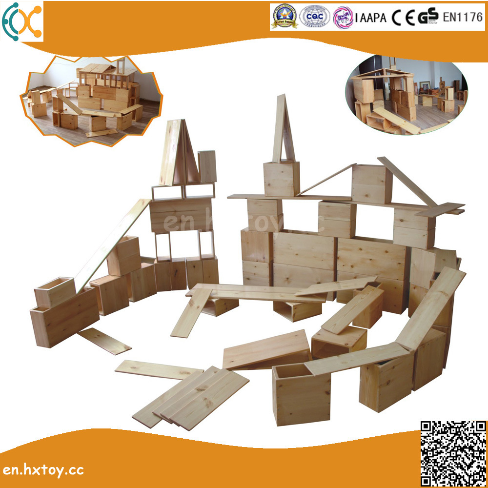 Carbonized Wood Large Size Outdoor Children Building Blocks